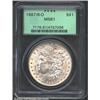 1887/6-O S$1 MS61 PCGS. A lustrous and lightly toned example that has a few unobtrusive luster graze