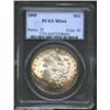 1890 S$1 MS64 PCGS. The borders have lovely bands of sea-green, rose-violet, and gold patina. A lust