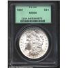 1891 S$1 MS64 PCGS. A brilliant, well struck, and lustrous near-Gem. The surfaces are remarkably pre