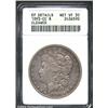 Image 1 : 1893-CC S$1--Cleaned--ANACS. XF Details, Net VF30. A subdued pearl-gray specimen that has an occasio