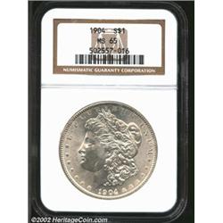1904 S$1 MS65 NGC. The 1904-P has been well known as a condition rarity for decades. This is somewha