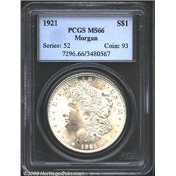 1921 S$1 MS66 PCGS. The details are fully brought up and the surfaces show only a few, very minor, c