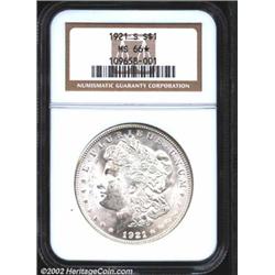 1921-S S$1 MS66 * NGC. The '21-S is an overlooked issue because of its high mintage, but it is very.