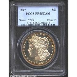 1897 S$1 PR65 Cameo PCGS. Only 731 proofs were struck of this issue, and few of the remaining high g