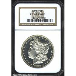 1900 S$1 PR68 Cameo NGC. Undoubtedly the finest known example of this popular, turn-of-the-century d