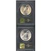 Image 2 : 1926-D S$1 MS64 PCGS, two examples, both are frosty in finish, one is tinted in delicate golden-tan.