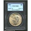 Image 1 : 1927 S$1 MS65 PCGS. Lustrous, bright white surfaces with a few scattered light marks, primarily in t