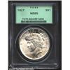 Image 1 : 1927 S$1 MS65 PCGS. Bright and fully struck without a trace of color on either side. The mint luster
