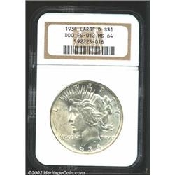 1934-D S$1 MS64 NGC. FS-012. Double Die Obverse. Well struck devices with just the slightest dash of