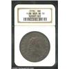 Image 1 : 1795 S$1 Flowing Hair, Three Leaves AU50 NGC. B-6, BB-25, R.3. Die State II. The obverse die used to