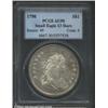 1798 S$1 Small Eagle, 13 Stars AU50 PCGS. B-1, BB-82, R.3. Die State II. This variety is the only 17