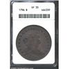 1796 S$1 Small Date, Large Letters VF35 ANACS. B-4, BB-61, R.3. Most easily attributed by the die do
