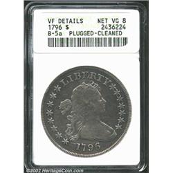 1796 S$1 Large Date, Small Letters--Plugged, Cleaned--ANACS. VF Details, Net VG8. B-5a, BB-65, R.4..
