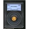 Image 1 : 1874 G$1 MS62 PCGS. A lustrous and mildly prooflike example that has the radiant and unblemished loo