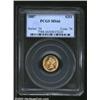 Image 1 : 1887 G$1 MS66 PCGS. A sharply struck and flashy Gem with immaculate surfaces. Only 5,000 business st
