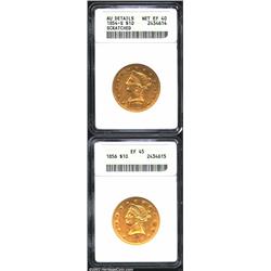 1854-S $10--Scratched--ANACS, AU Details, Net XF40, well struck with very little rub, but both sides
