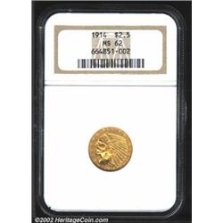 1914 $2 1/2 MS62 NGC. A bold specimen with an immaculately preserved reverse, while the obverse is o