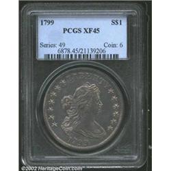 1799 S$1 XF45 PCGS. B-7, BB-156, R.4. Possibly a lower Condition Census example as the C.C. listed i