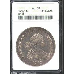 1799 S$1 AU50 ANACS. B-15, BB-152, R.3. As we've noted before, the 1799 "Reverse of 1798" Dollar is.