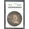 Image 1 : 1799 S$1 8X5 Stars Fine 12 ANACS. B-16, BB-158, R.2. Light gray patina with deeper brown patina arou