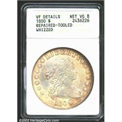 1800 S$1--Repaired, Tooled, Whizzed--ANACS. VF Details, Net VG8. B-10, BB-190, R.3. Bright, chalky-w
