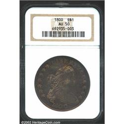 1800 S$1 AMERICAI AU50 NGC. B-19, BB-192, R.2. As the 1800 B-11, BB-191 AMERICAI is virtually unknow