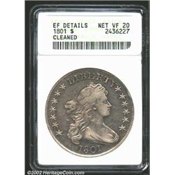 1801 S$1--Cleaned--ANACS. XF Details, Net VF20. B-3, BB-213, R.3. Bright from cleaning with a deeper