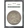 1801 S$1 XF45 ANACS. B-4, BB-214, R.4. By a small margin this is the rarest variety of the year. The