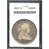 1802/1 S$1 Wide Date Fine 12 ANACS. B-2, BB-233, R.4. Evenly worn over the devices with bright surfa