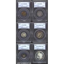 A High Grade, PCGS-Certified 1892 Proof Set. Included are:1892 Cent PR65 Red PCGS. Fully original wi