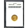 Image 1 : 1839 $2 1/2 AU53 ANACS. Breen-6148, R.3. The only dies. The date is boldly repunched, visible below.