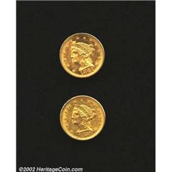 1847 $2 1/2 MS60 Damaged Uncertified, this is a sharply struck and relatively smooth example, yet po