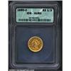 Image 1 : 1850-C $2 1/2 AU50 ICG. Although the 1850-C is the second most available C-mint Quarter Eagle from t