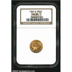 1914-D $2 1/2 MS64 NGC. Although the devices are immaculately preserved, the most impressive feature