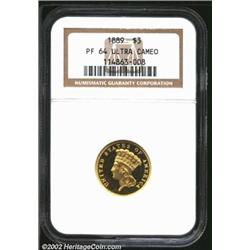 1889 $3 PR64 Ultra Cameo NGC. The Mint only produced 129 proofs of this issue, but apparently quite.