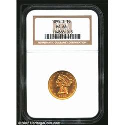 1895-S $5 MS66 NGC. It was David Akers who alerted gold collectors some 25 years ago to the rarity o