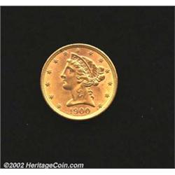 1900 $5 MS60 Cleaned Uncertified. Both sides are sharply struck with no bothersome abrasions. The su