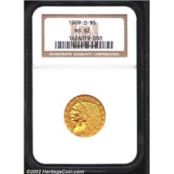 1909-O $5 MS62 NGC. The 1909-O is the premier rarity in the Indian Half Eagle series. Only 34,200 pi