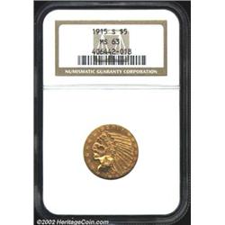 1915-S $5 MS63 NGC. With the exception of the 1909-O and 1911-D, the 1915-S (164,000 pieces produced