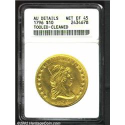 1796 $10--Tooled, Cleaned--ANACS. AU Details, Net XF45. B. 1-A, Taraszka-6, R.4. The only variety of