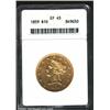 1859 $10 XF45 ANACS. The devices have pleasing detail, while the stars are flatly struck. The border