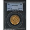1861 $10 XF45 PCGS. Rounded central bun variety. A bold example, but the surfaces are faintly granul