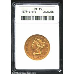 1877-S $10 XF45 ANACS. A bold example that has ample bright luster. Both sides have several unimport