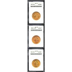 1879 $10 AU50 ANACS, the luster is subdued but quite extensive, a scratch below star 8, sharply deta
