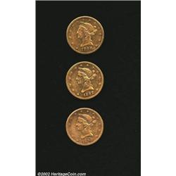 1896-S $10 Fine 15 Uncertified, a difficult issue, the portrait has considerable wear; 1897-S VF20 U