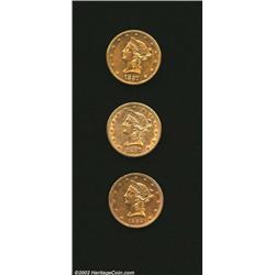 1887 $10 XF40 Uncertified, nicely detailed and without heavy abrasions, a low mintage issue; 1887-S.
