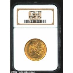 1912 $10 MS63 NGC. Lustrous with a few small abrasions on the obverse. Important notice: We expect t
