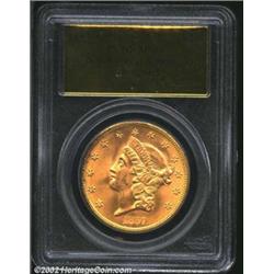 1857-S $20 Bold S MS64 PCGS. An ex: Central America coin, and anyone who has seen these coins knows.