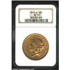 Image 1 : 1875-S $20 AU50 NGC. A comparatively clean Double Eagle that has pleasing remaining luster and a rea