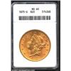 Image 1 : 1875-S $20 MS60 ANACS. A well struck representative with rich luster and moderately abraded fields..